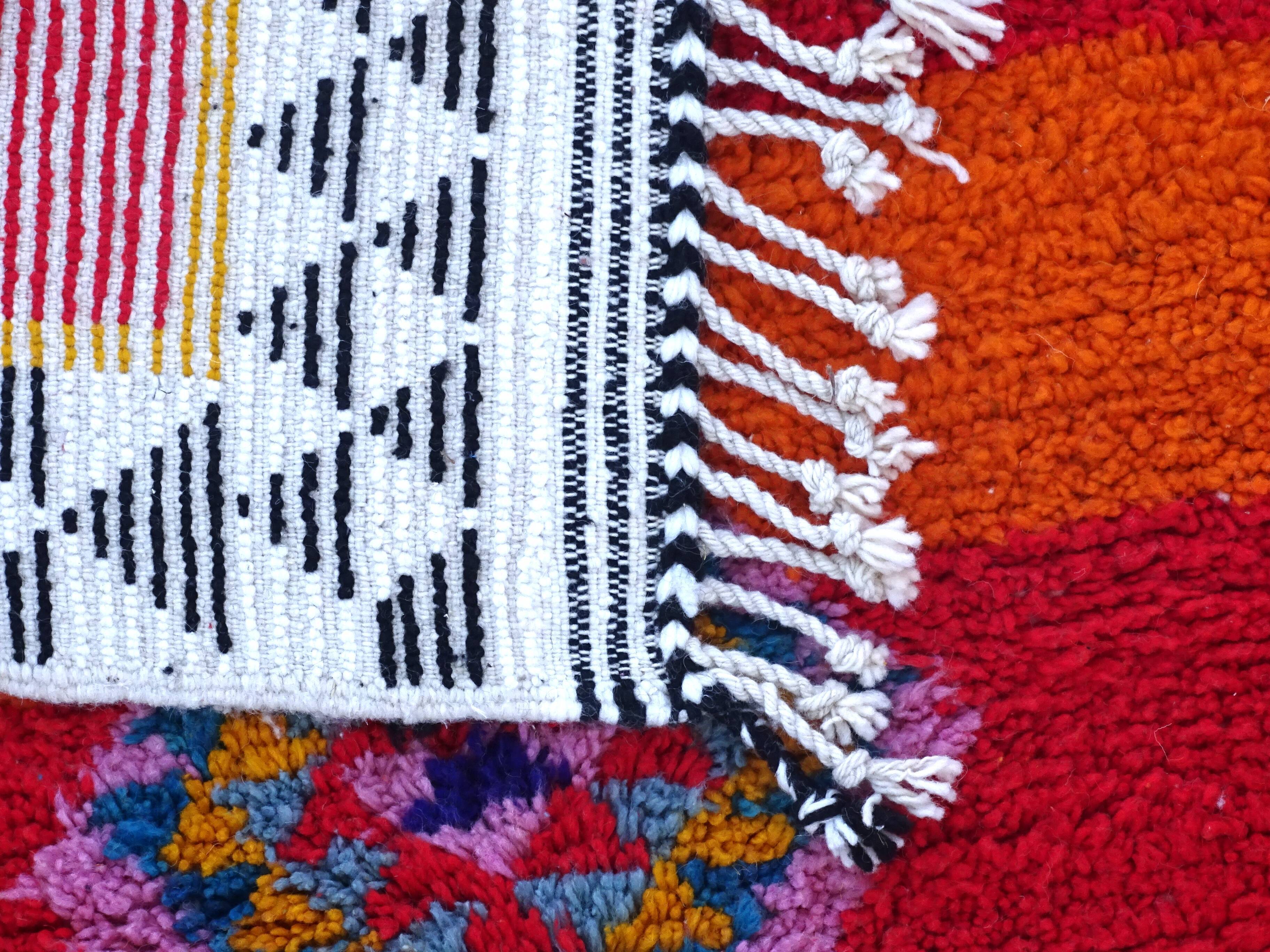 Moroccan berber carpet beni ouarain color 215x150 cm