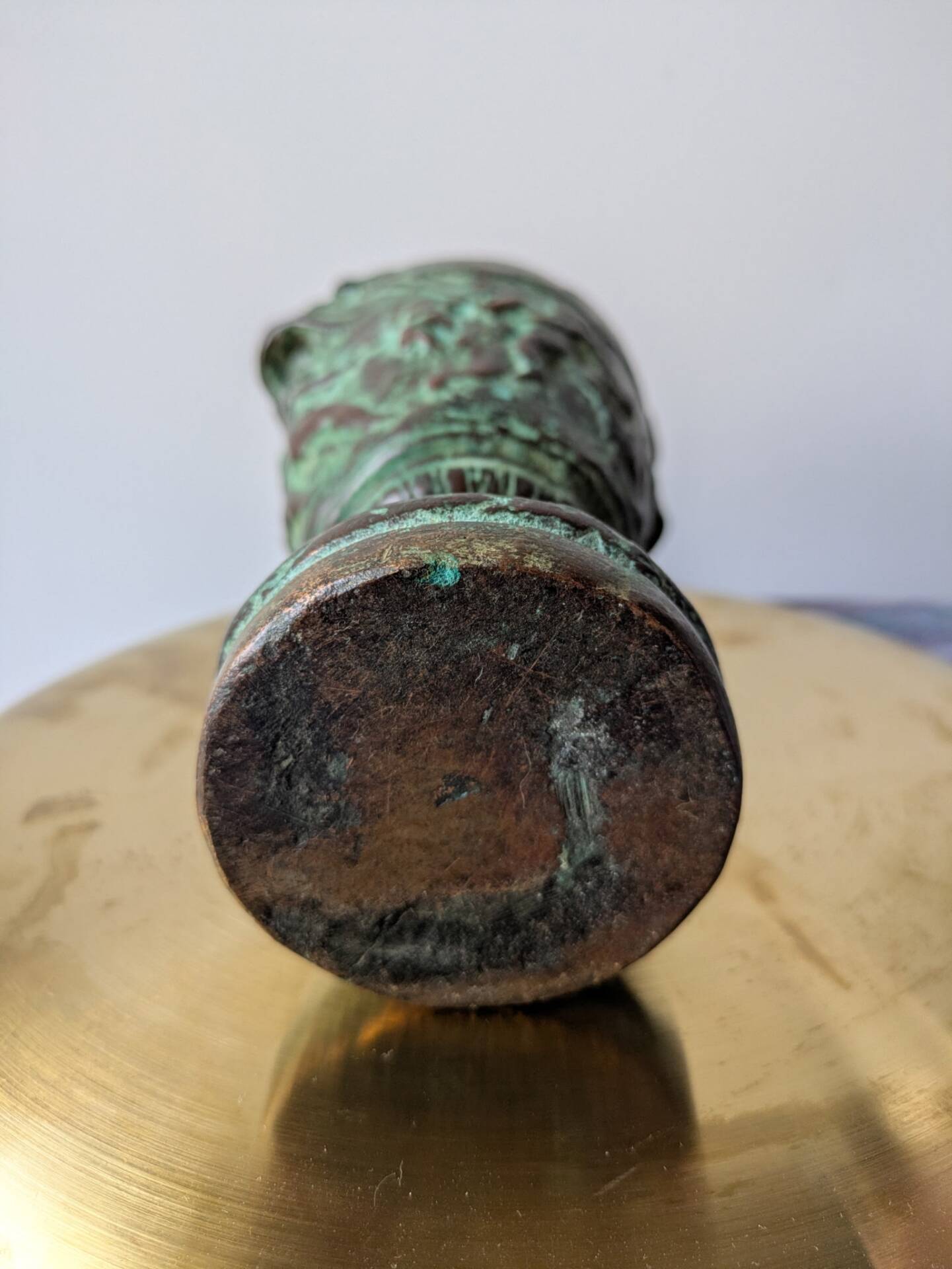 Devil's head vase in bronze