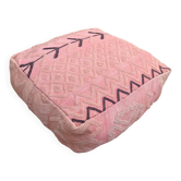 Pouf Kilim berbère fait main, coussin de sol