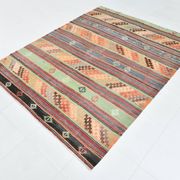 6x7 Handknotted Wool Kilim Rug, 169x211Cm