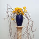 Blue Ceramic Vase - layered ring shape