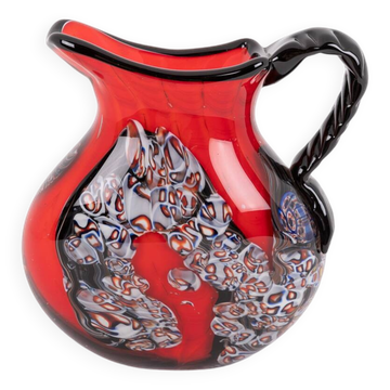 Magnifique pichet en verre de Murano, Italie, années 1980