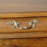 Coffin-style chest of drawers in walnut