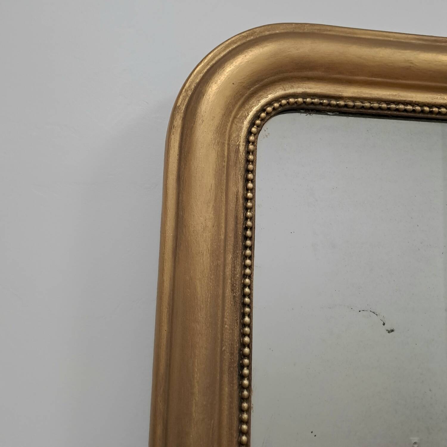 Large Louis Philippe mercury mirror 129 x 72 cm antique gold