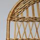 Rocking chair en osier et bois
