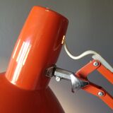 Ledu's vintage architect's lamp in orange sheet metal - 1960s