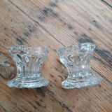Set of 2 Reims glass candle holders