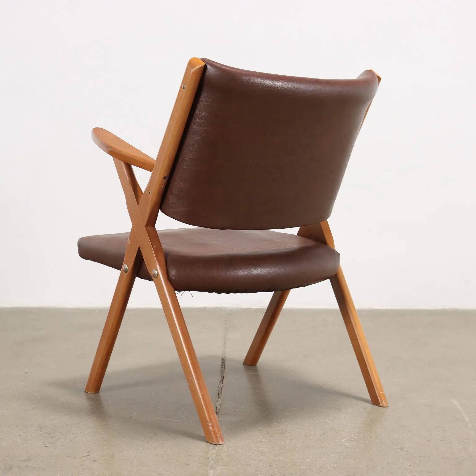 Armchair in faux leather Italy 1960s