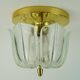 Limburg flush mount model a475 3031 flower-shaped glass shade and brass 70s
