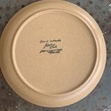 8 assiettes plates motifs fleurs en gres sarreguemines france vintage