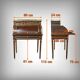 Small Mahogany Cylinder Desk, Louis XVI Style – Mid-19th Century