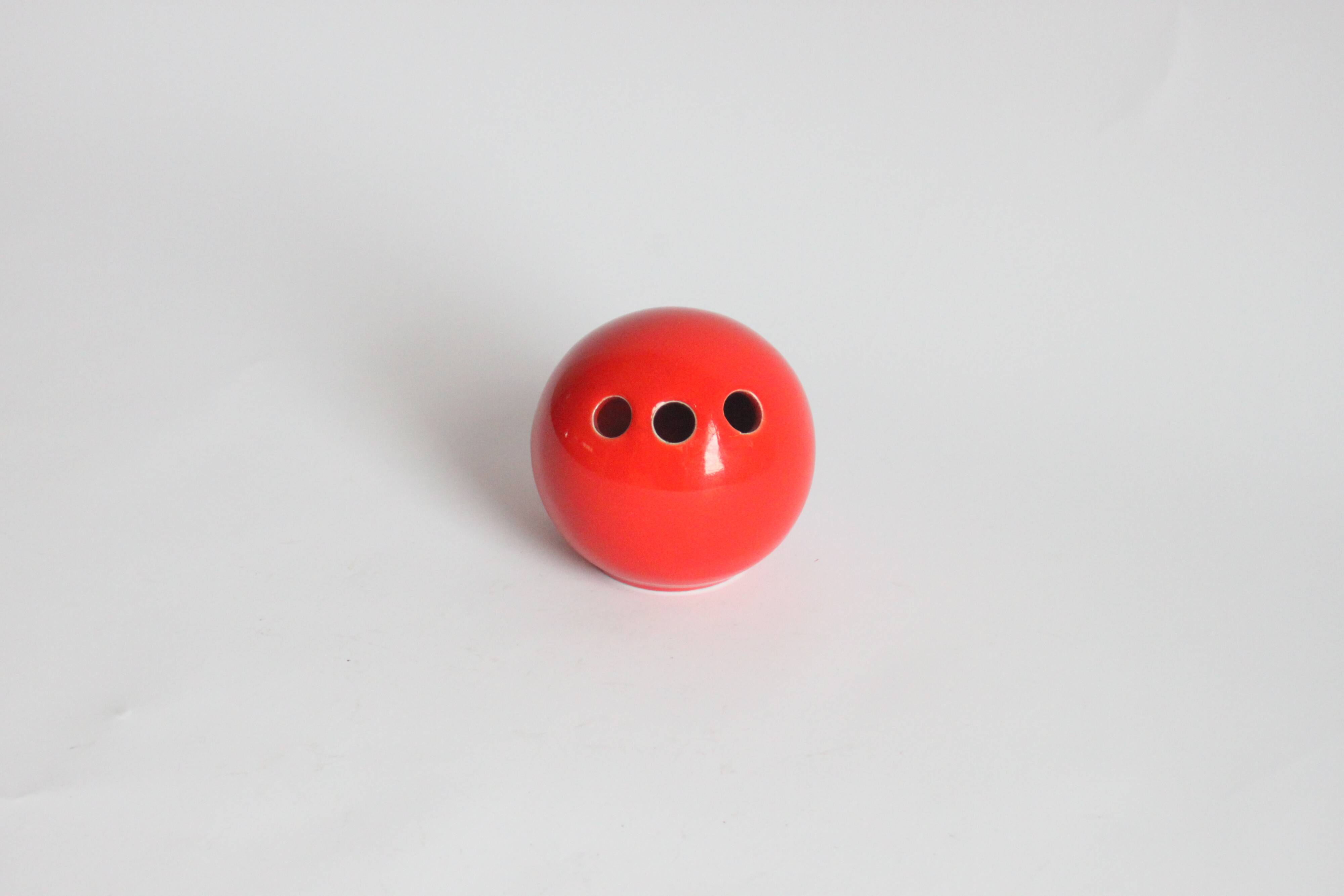 Ball vase with three holes by Pino Spagnolo for Sicart Italy 1960s