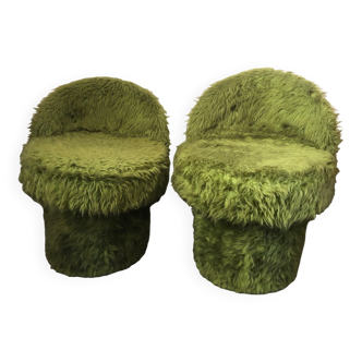 Duo of vintage 70s armchairs