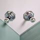 Pair of wall sconces/spotlights in chrome metal, Motoko Ishii