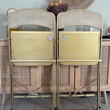 Set of 2 Vintage Folding Opera Chairs