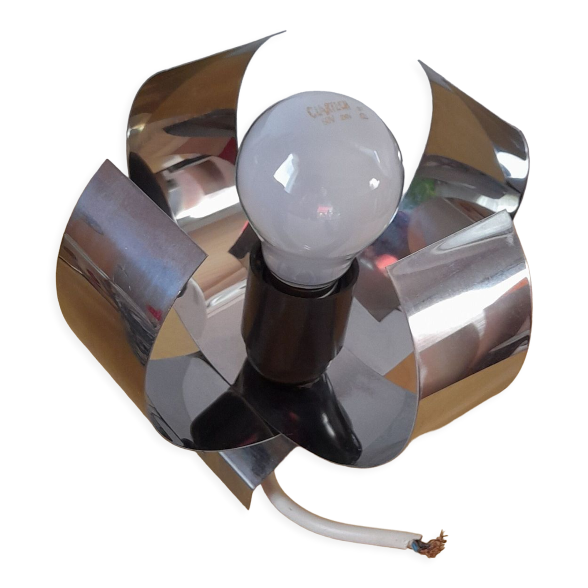 Lamp space age aluminum 70s