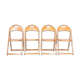 4 chaises pliantes vintage en bois d’OTK, années 1950