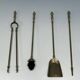 Neoclassical Fire Necessity in Brass with Ball Finials Empi