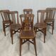 Set of 6 antique bistro chairs