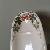 Vintage phlox ceramic soap dish K&G Lunéville France art nouveau flower pattern