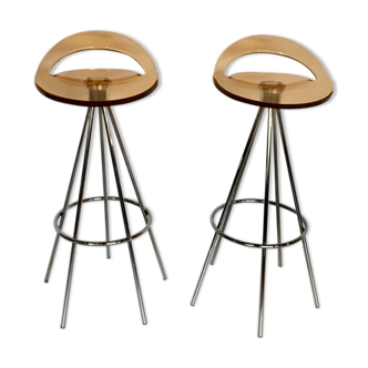 Pair of bar stools, 80s