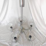 5-branched chandelier by Sciolari, Italy, space age, 1970