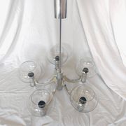 5-branched chandelier by Sciolari, Italy, space age, 1970