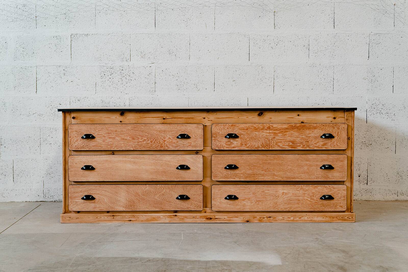 Wooden trade counter