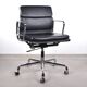 Charles & Ray Eames EA217 Office Chair polished aluminum and black leather