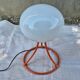 Vintage Space Age orange opaline table lamp 70s