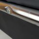 Paire de fauteuils de bureau cuir et structure tubulaire chromé