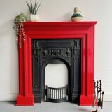 Cast Iron Fireplace with Wooden Surround
