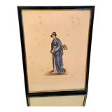 Color engraving XIXth Noble Lady of Japan