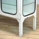 Vintage glass & iron medical cabinet, 1970s
