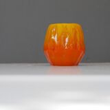 Art glass candleholder by Göte Augustsson Ruda Glasbruk