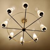 Large Italian Mid Century Pendant Light