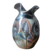 Vase vintage en céramique Thomas Buxo - Design moderniste années 60
