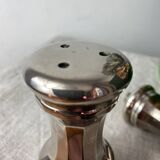 Silver-plated salt and pepper shakers