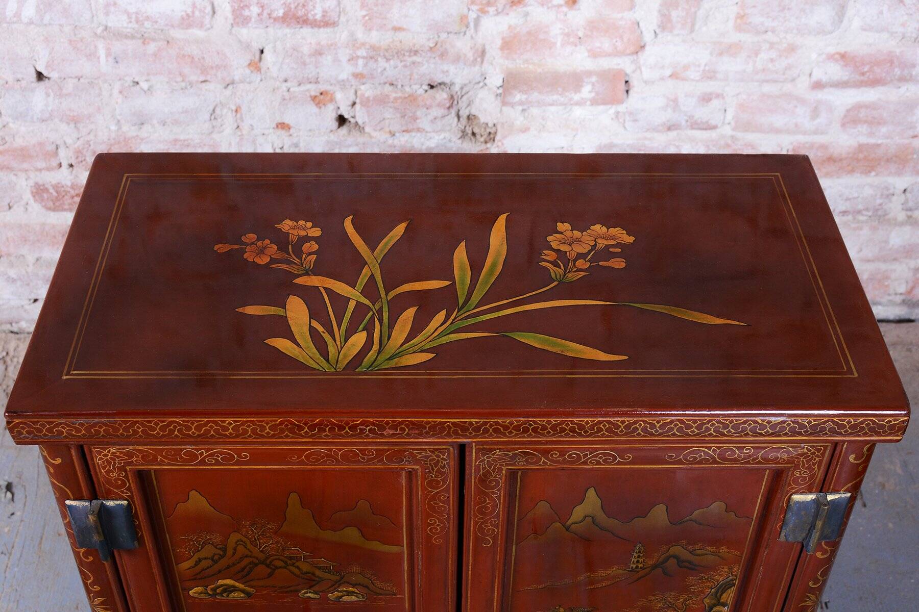 Small Asian-Style Cabinet in Wood, 1850s