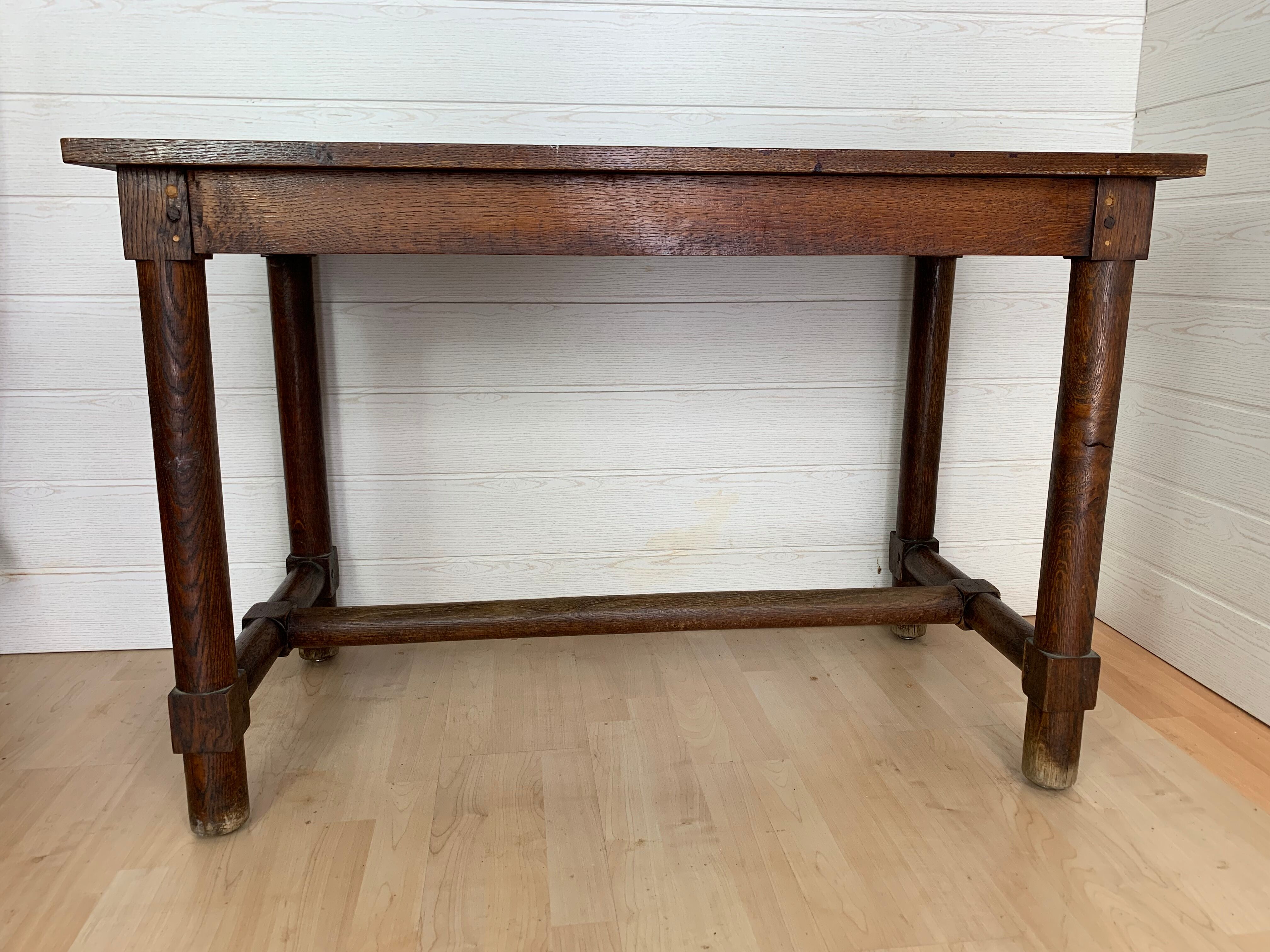 Table de ferme rustique en chêne