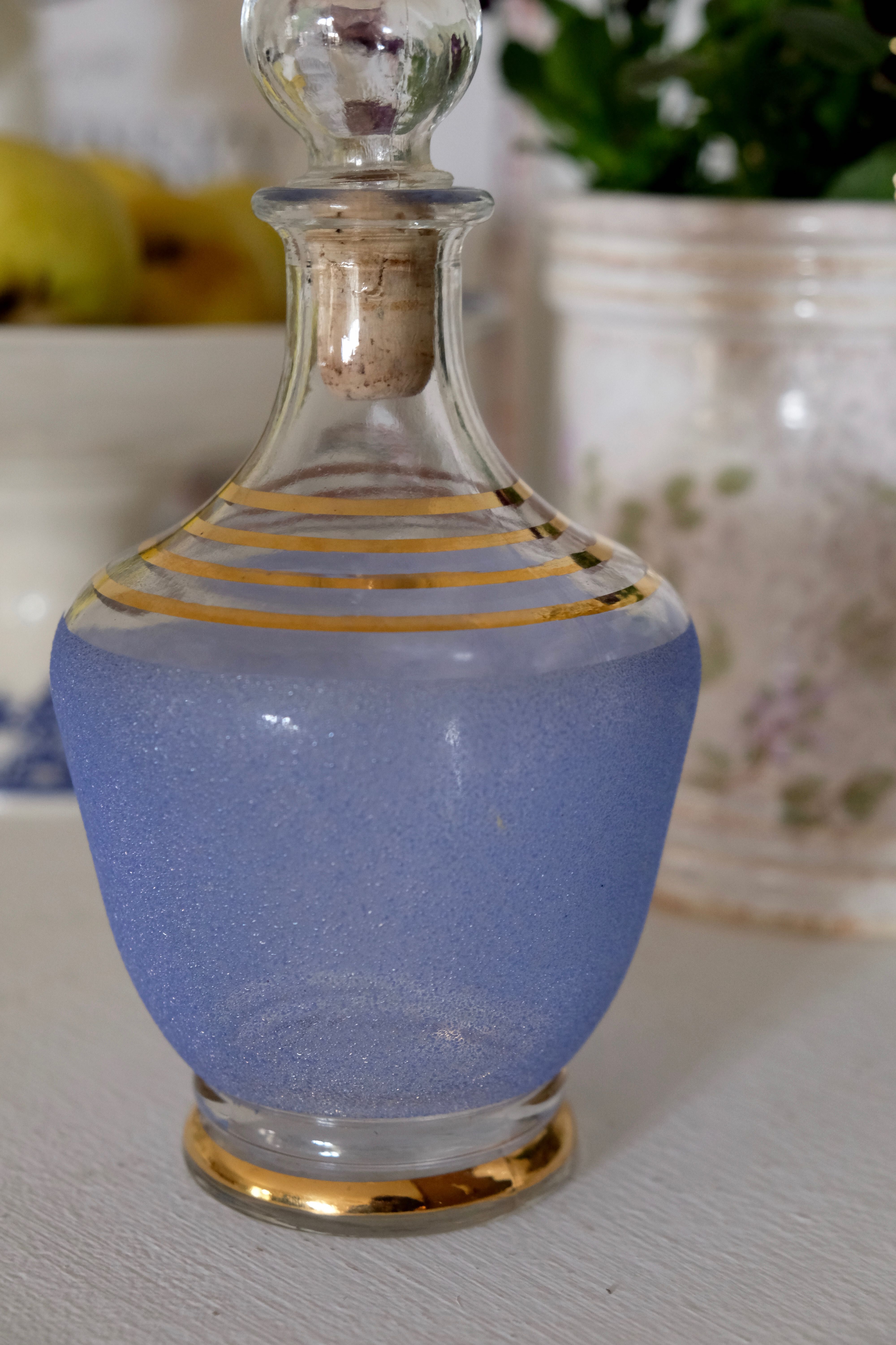 50s blue granite decanter