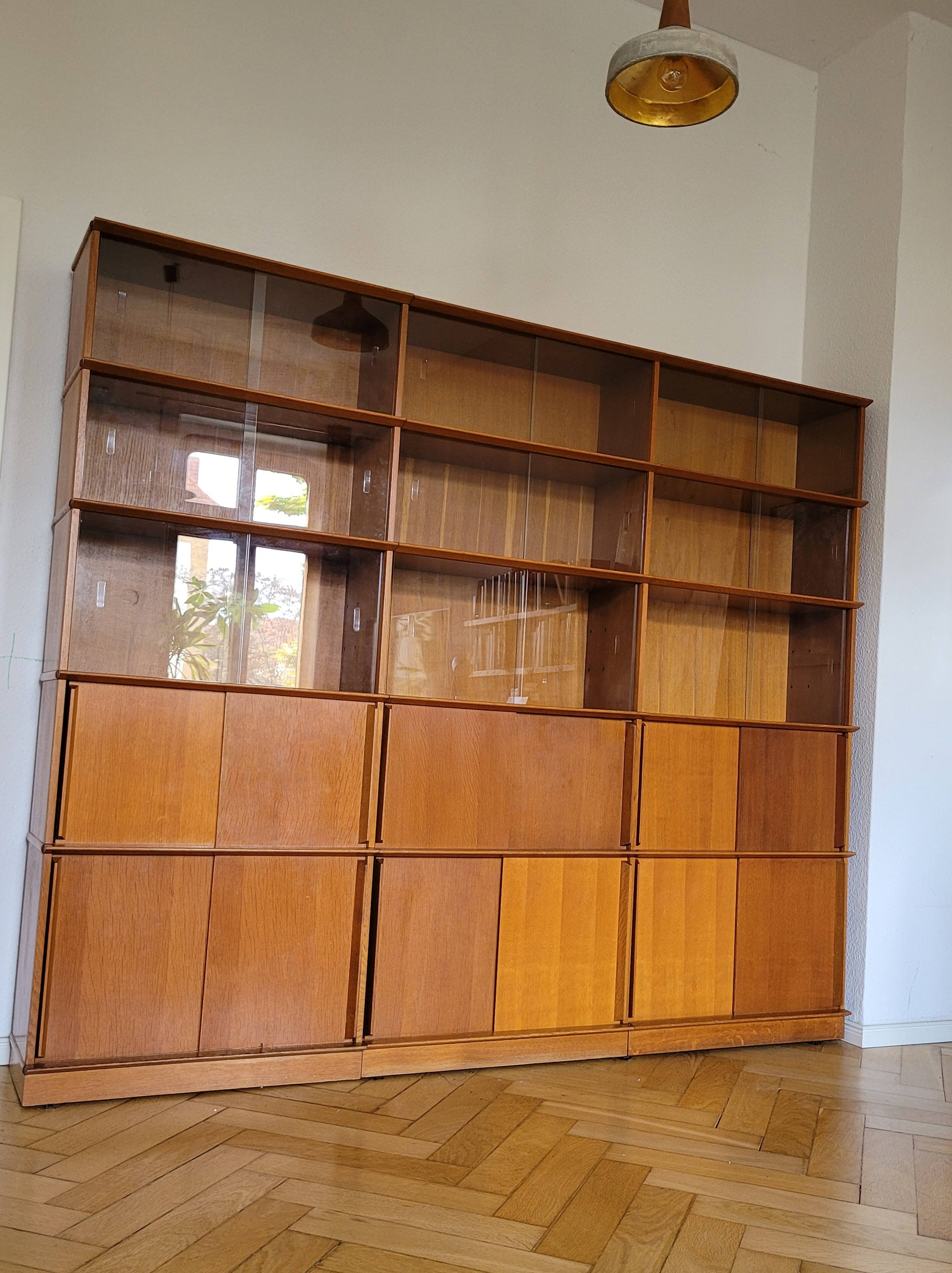 Oak bookcase by Didier Rozaffy for Les Meubles Oscar, 1960