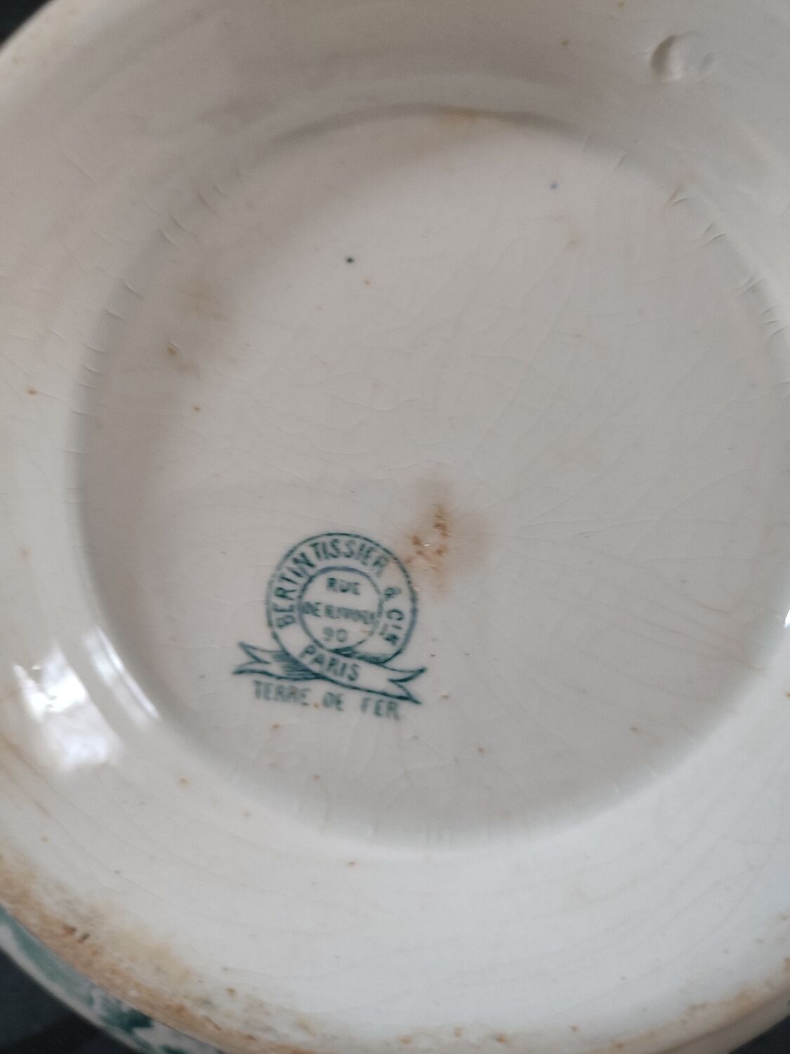 Small old tureen Terre de fer Bertin Tissier