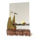 Copper and Brass Boat-Design Mirror by Daniel D’Haeseleer, 1970s