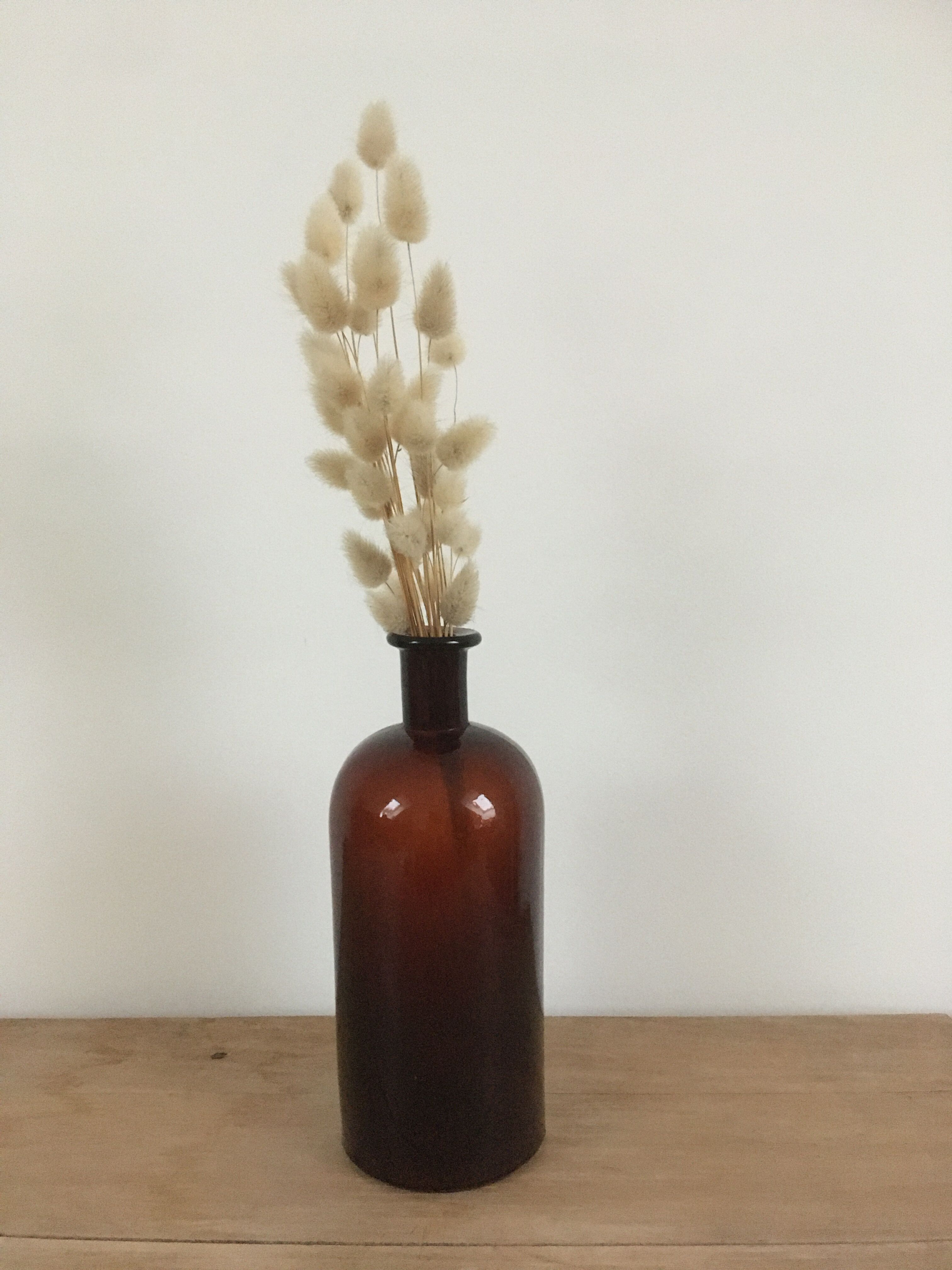 Amber glass apothecary bottle