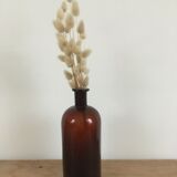 Amber glass apothecary bottle