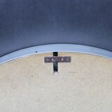 Miroir rond en aluminium, Italie années 1970