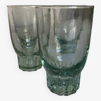 set of 4 tumbler glasses Reconstruction in cecidon glass 1950