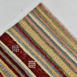 Wine Red & Green Turkish Kilim Rug, 156x224Cm
