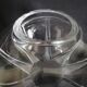 Cut crystal round vase in Art Deco style